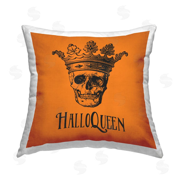 stupell industries Two If By Sea Studios | HalloQueen Halloween Skull Printed Throw Pillow