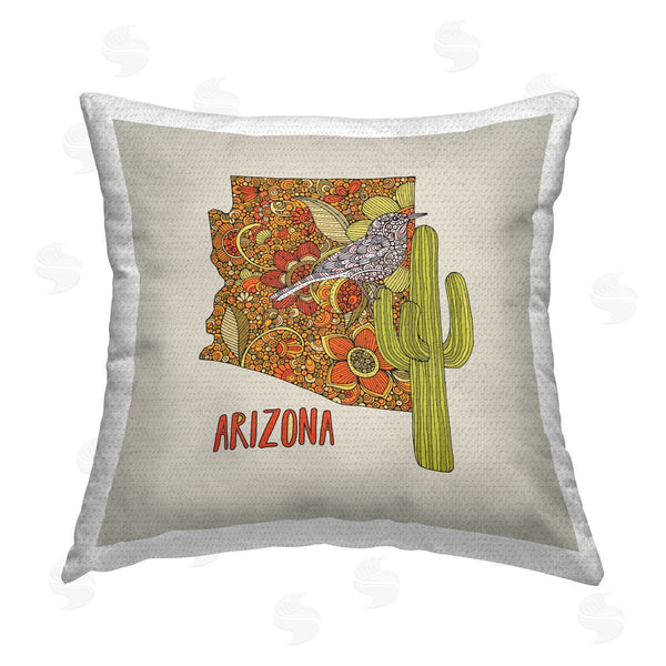 Stupell Industries Valentina Harper | Arizona State Cactus Florals Printed Throw Pillow