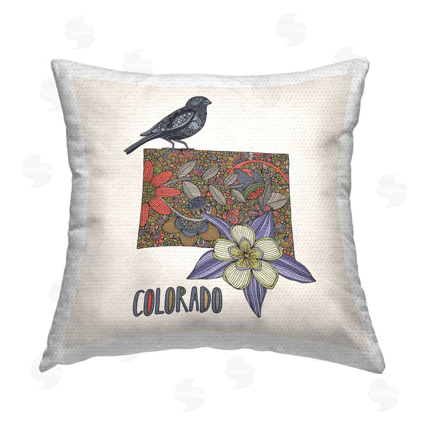 Stupell Industries Valentina Harper | Colorado Columbine Flower Pattern Printed Throw Pillow