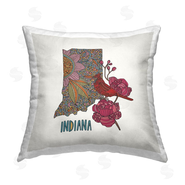 stupell industries Valentina Harper | Indiana Mandala Pattern State Printed Throw Pillow