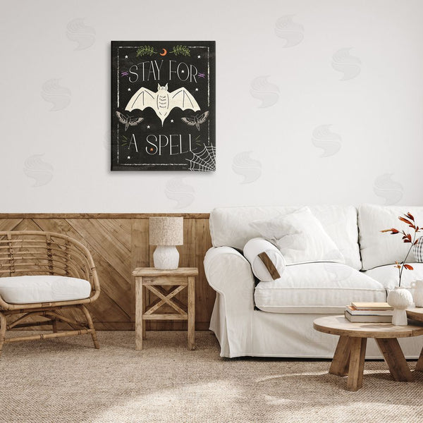Stupell Industries Veronique Charron | Stay For A Spell Phrase Wall Art