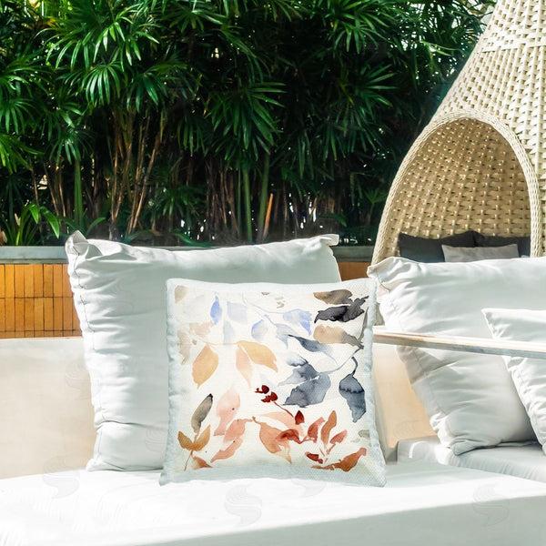 Stupell Industries Victoria Barnes | Neutral Harvest Leaves Printed Throw Pillow
