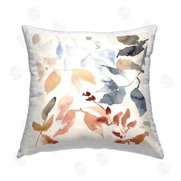 stupell industries Victoria Barnes | Neutral Harvest Leaves Printed Throw Pillow