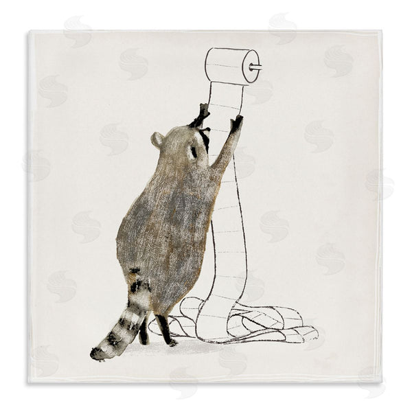 stupell industries Victoria Barnes | Raccoon Toilet Paper Hoarder