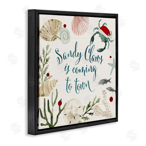 Stupell Industries Victoria Barnes | Santa Claus Nautical Holiday Pun