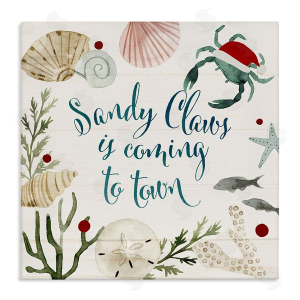 stupell industries Victoria Barnes | Santa Claus Nautical Holiday Pun