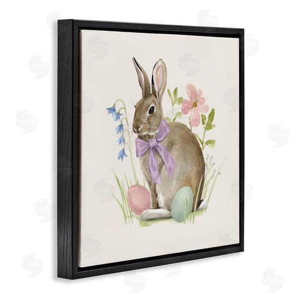 Stupell Industries Victoria Barnes | Spring Bunny Rabbit Easter Eggs Blossoming Flowers Wall Art