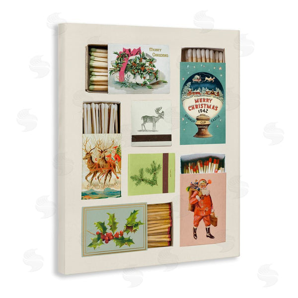 Stupell Industries Victoria Barnes | Vintage Christmas Match Boxes Wall Art