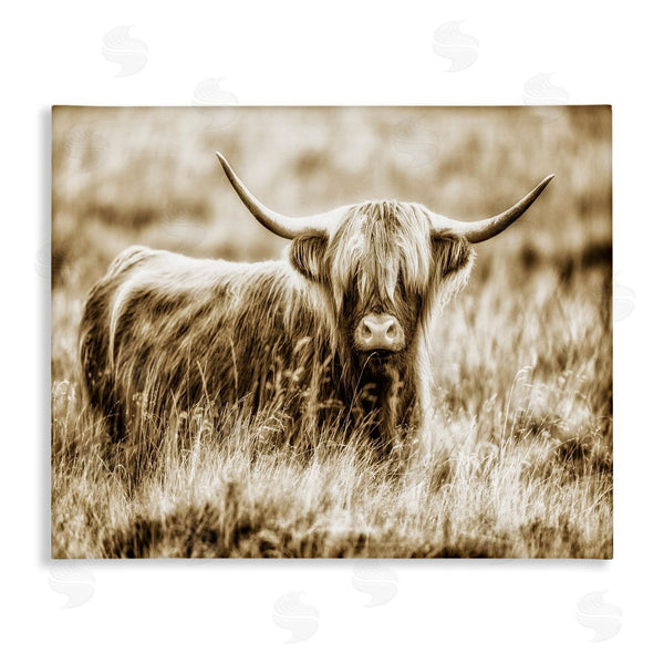 stupell industries Villager Jim | Vintage Cow In Pasture