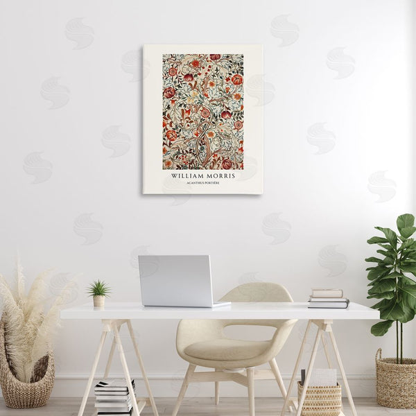 Stupell Industries Vintage Hustle | William Morris Red Dotted Flowers