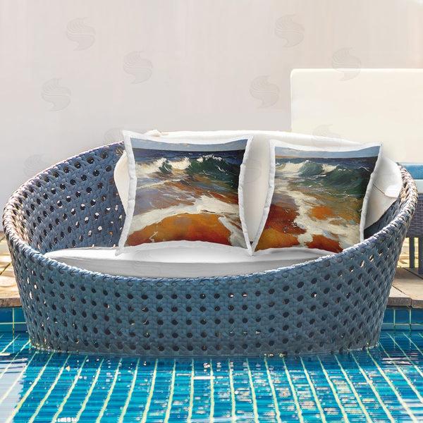 Stupell Industries Walker Noble | Glassy Coastal Break Throw Pillow