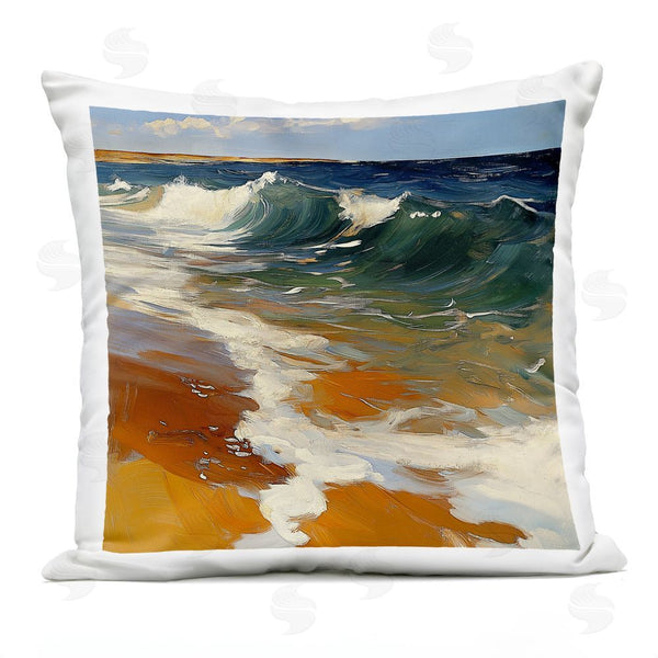 Stupell Industries Walker Noble | Glassy Ocean Waves Break Throw Pillow