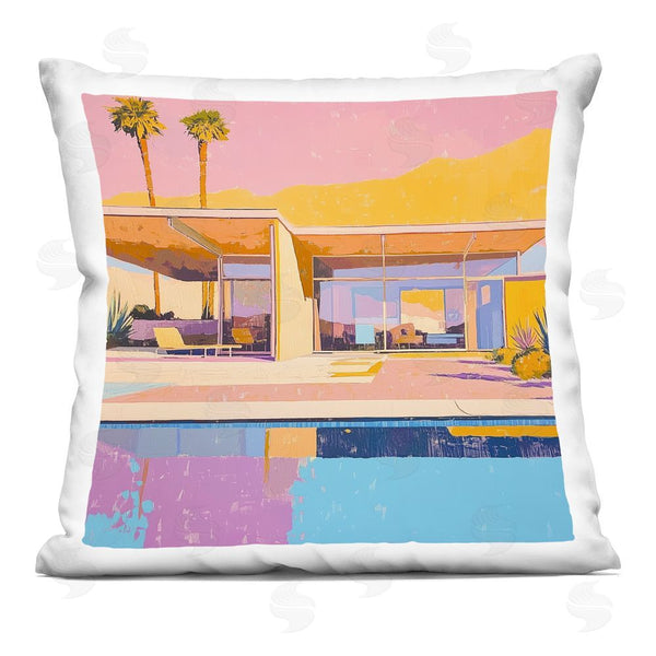 stupell industries Walker Noble | Vivid Villa at Sunset Throw Pillow