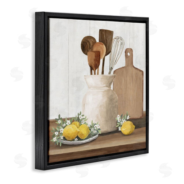 Stupell Industries White Ladder | Country Kitchen & Lemons Wall Art