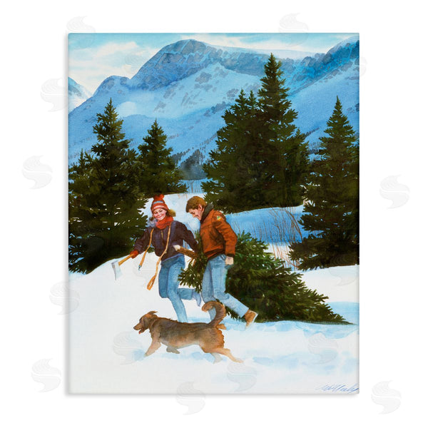 stupell industries Wind River Studios | Couple Bringing Home Tree Wall Art