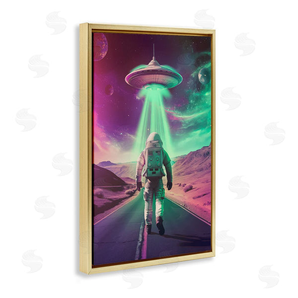 Stupell Industries Wumples | Astronaut Walking Toward UFO