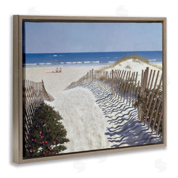 Stupell Industries Zhen-Huan Lu | Fenced Pathway To Beach