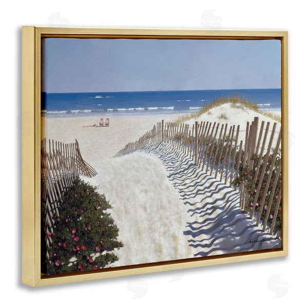 Stupell Industries Zhen-Huan Lu | Fenced Pathway To Beach