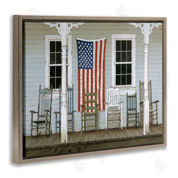 Stupell Industries Zhen-Huan Lu | Rocking Chair On Americana Porch