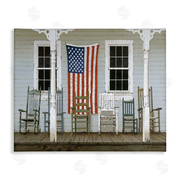 stupell industries Zhen-Huan Lu | Rocking Chair on Americana Porch