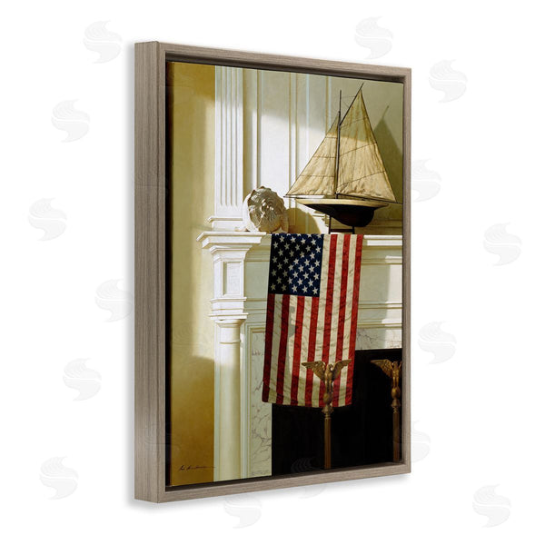 Stupell Industries Zhen-Huan Lu | US Nautical Mantle Still-Life