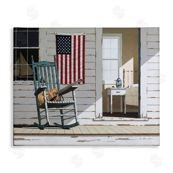 stupell industries Zhen-Huan Lu | US Porch Rocker with Guitar