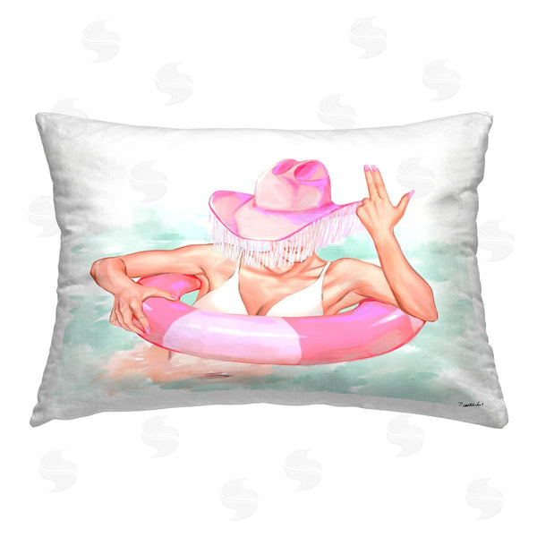 stupell industries Ziwei Li | Coastal Cowgirl in Pool