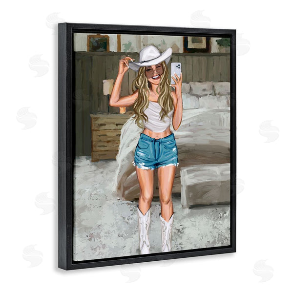 Stupell Industries Ziwei Li | Cowgirl Glam Selfie Wall Art