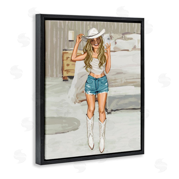 Stupell Industries Ziwei Li | Cowgirl Selfie Portrait Wall Art