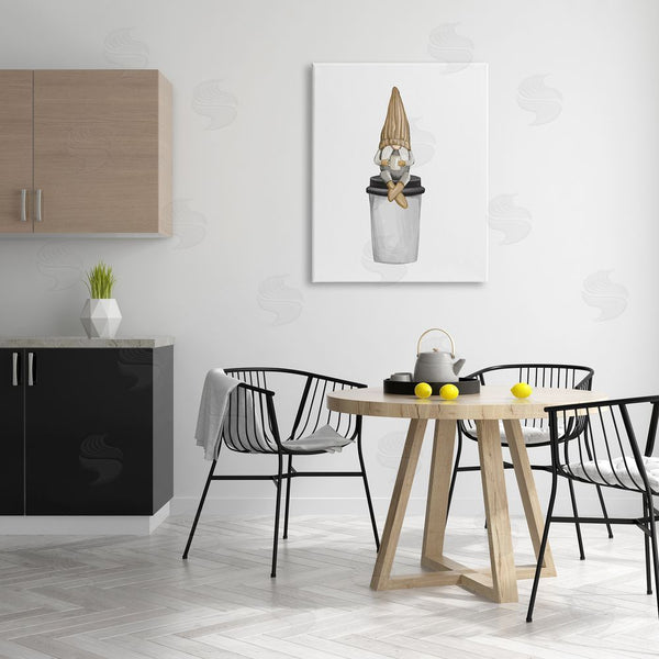 Stupell Industries Ziwei Li | Cozy Gnome Morning Coffee Wall Art