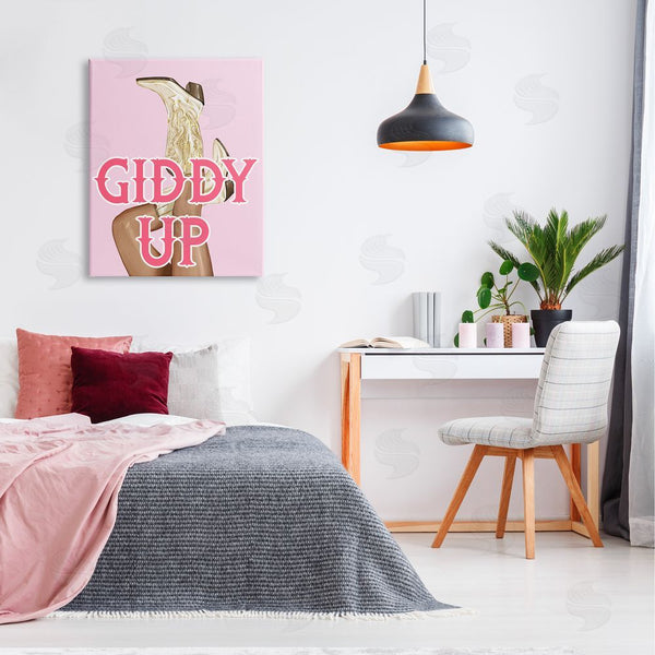 Stupell Industries Ziwei Li | Giddy Up Cowgirl Phrase Wall Art