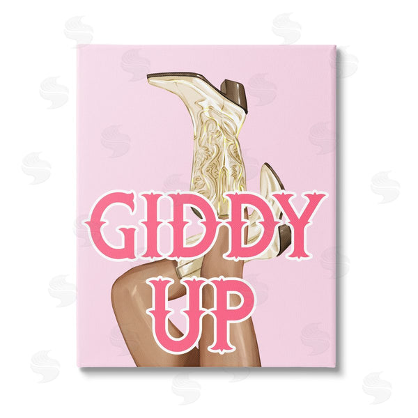 stupell industries Ziwei Li | Giddy Up Cowgirl Phrase Wall Art