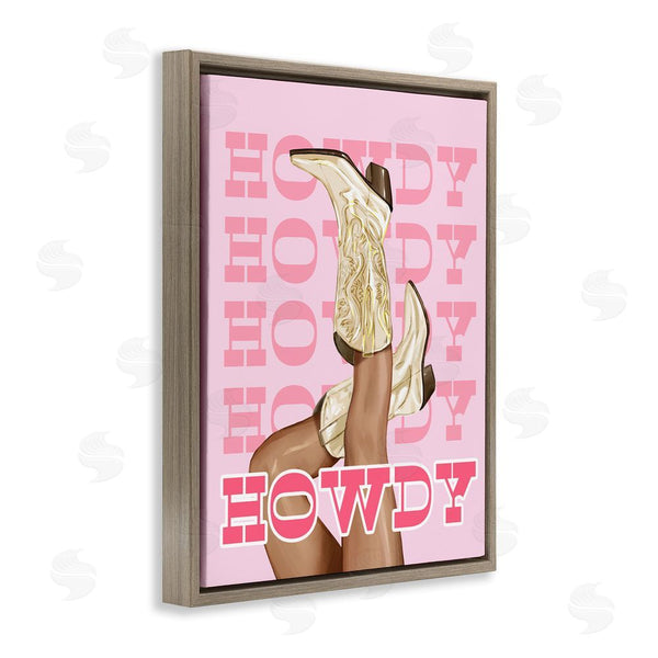 Stupell Industries Ziwei Li | Howdy Cowgirl Boots Wall Art