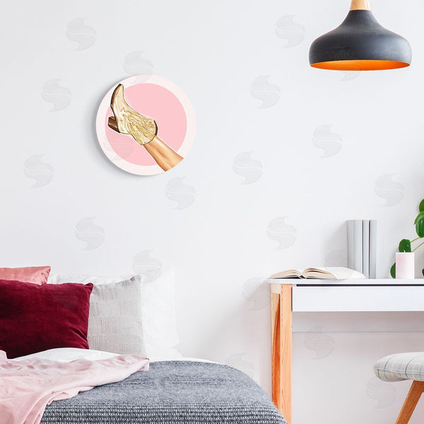 Stupell Industries Ziwei Li | Pink Cowgirl Boot Fashion Wall Art
