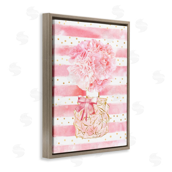 Stupell Industries Ziwei Li | Striped Pink Floral Fashion Bouquet
