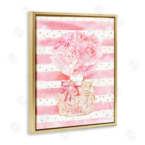 Stupell Industries Ziwei Li | Striped Pink Floral Fashion Bouquet