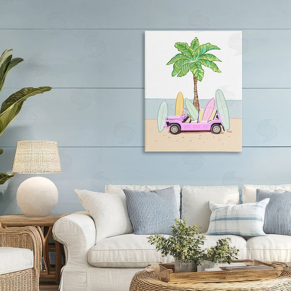 Stupell Industries Ziwei Li | Surfboard Filled Car Wall Art