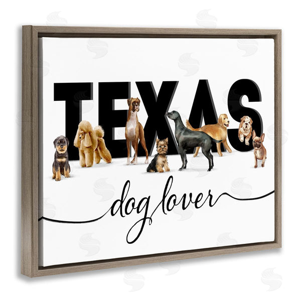 Stupell Industries Ziwei Li | Texas For Dog Lovers Family Favorite Pets Wall Art