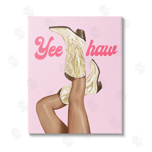 stupell industries Ziwei Li | Yeehaw Cowgirl Boots Wall Art