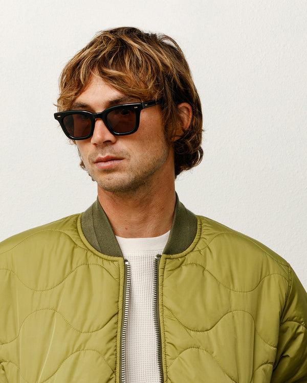 stüssy ACE SUNGLASSES Black / Brown Lens