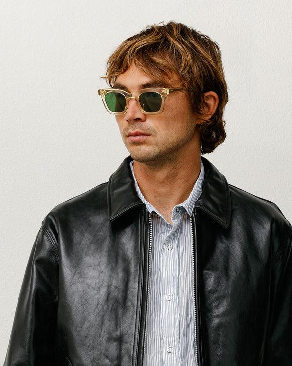 Stüssy ACE SUNGLASSES Bone / Green Lens