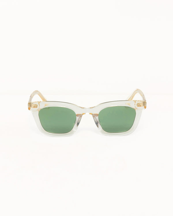 Stüssy ACE SUNGLASSES Bone / Green Lens