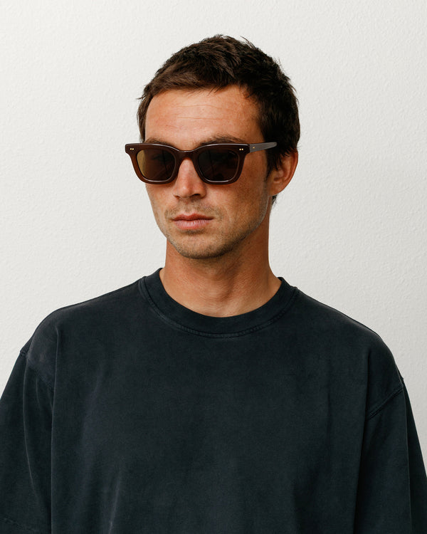 Stüssy ACE SUNGLASSES Dark Brown/Brown Lens