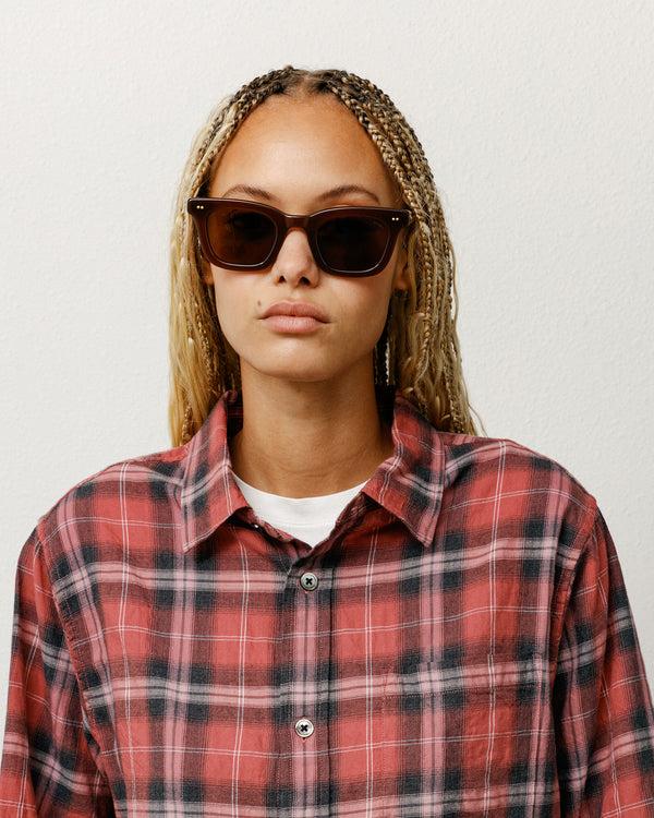 stüssy ACE SUNGLASSES Dark Brown/Brown Lens