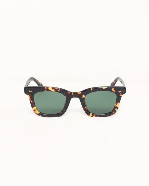 Stüssy ACE SUNGLASSES Tortoise/Dark Green Lens