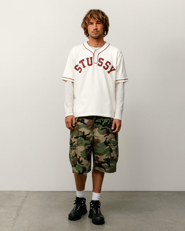 stüssy ARCH BASEBALL JERSEY Natural