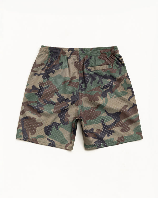 Stüssy BASIC MESH SHORT Woodland Camo