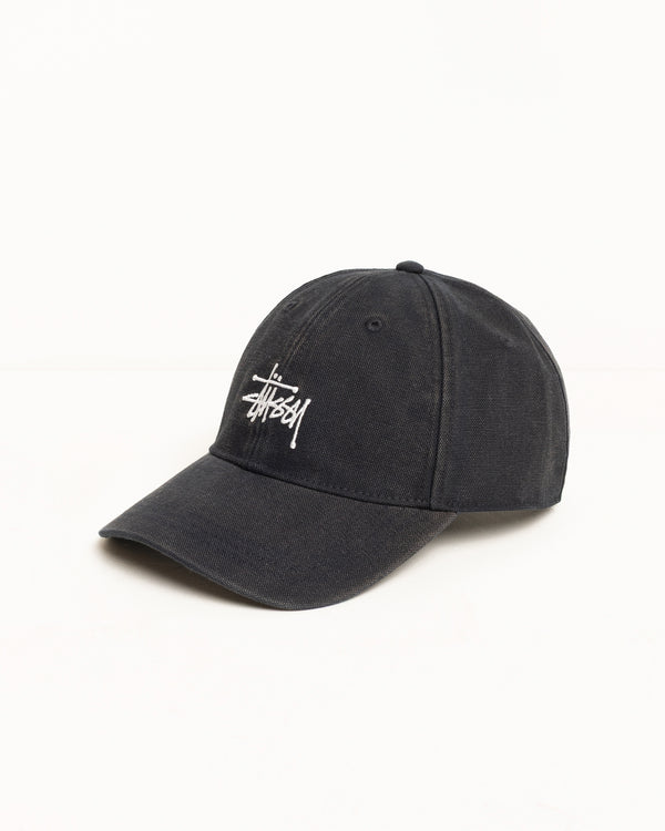 Stüssy BASIC STÜSSY CAP WASHED CANVAS Black