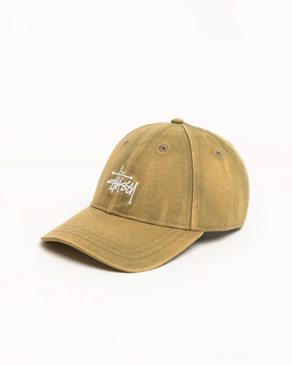 Stüssy BASIC STÜSSY CAP WASHED CANVAS Green