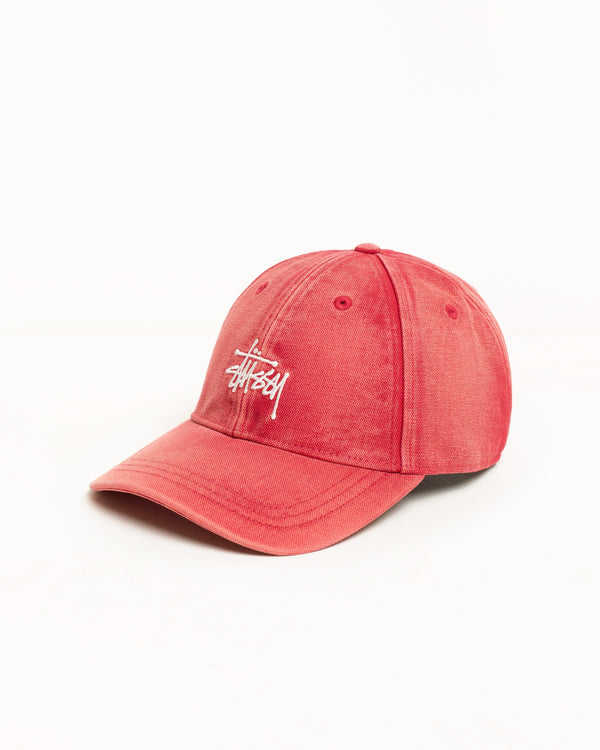Stüssy BASIC STÜSSY CAP WASHED CANVAS Red
